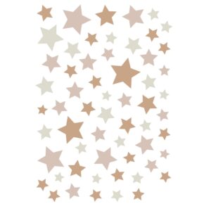 ESTAhome Wandtattoo Sternenhimmel Sandbraun und Terrakotta 33 cm x 47