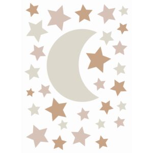 ESTAhome Wandtattoo Sternenhimmel Sandbraun und Terrakotta 47