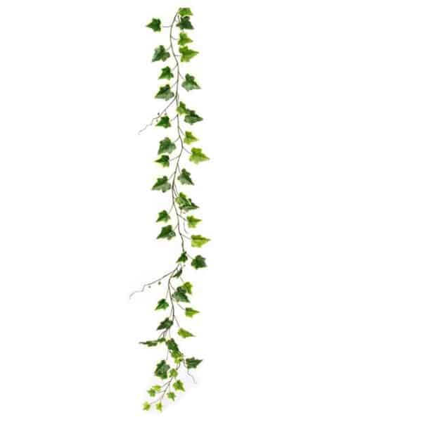 Flower Power Kunstblume Efeu Girlande 170 cm Weiß
