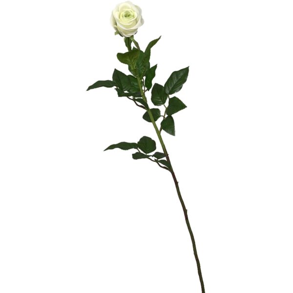 Flower Power Kunstblume Rose 78 cm Weiß