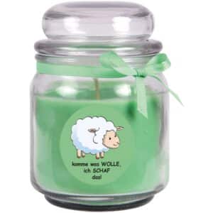 HS Candle Duftkerze & Bonbon Glas Comic Grün Kokos
