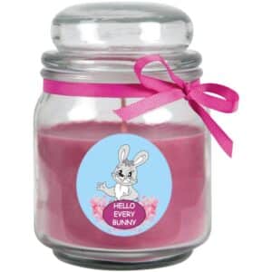 HS Candle Duftkerze & Bonbon Glas Comic Lavendel Lila