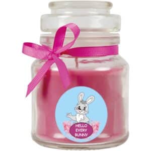 HS Candle Duftkerze & Bonbon Glas Comic Lila Lavendel