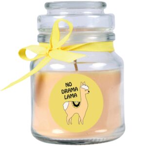 HS Candle Duftkerze & Bonbon Glas Comic Vanille Gelb