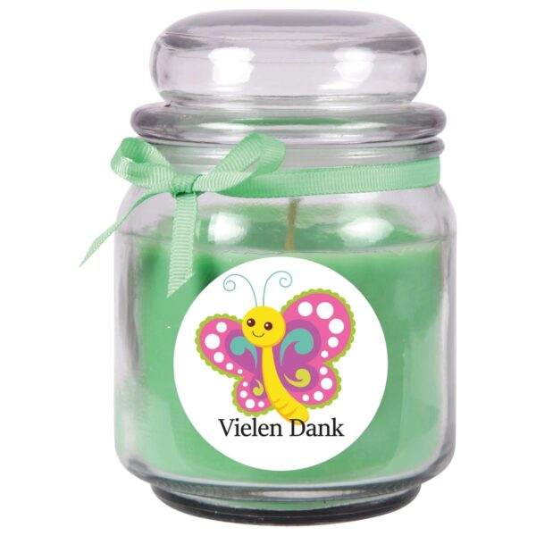 HS Candle Duftkerze & Bonbon Glas Danke Grün Kokos