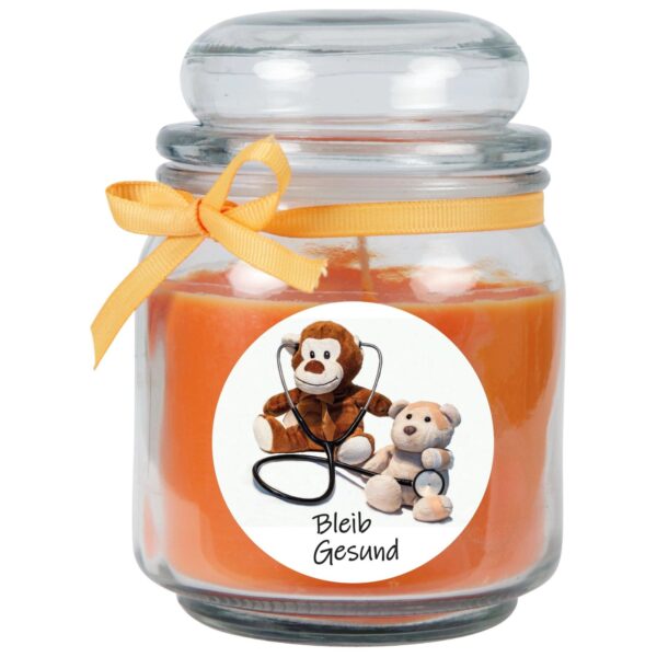 HS Candle Duftkerze & Bonbon Glas Genesung Honigmelone Orange