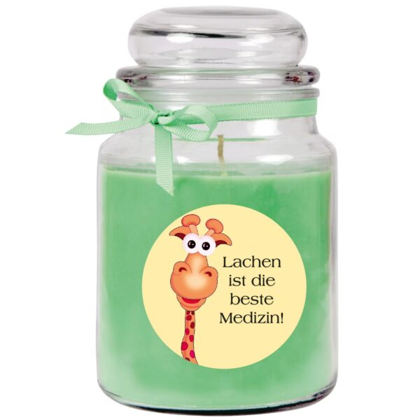 HS Candle Duftkerze & Bonbon Glas Genesung Kokos Grün