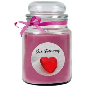 HS Candle Duftkerze & Bonbon Glas Genesung Lavendel Lila