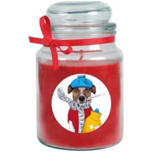 HS Candle Duftkerze & Bonbon Glas Genesung Rose Rot