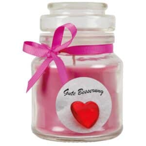 HS Candle Duftkerze & Bonbon Glas Lavendel Lila Genesung