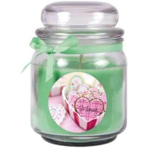 HS Candle Duftkerze & Bonbon Glas Muttertag Kokos Grün