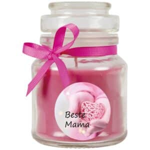 HS Candle Duftkerze & Bonbon Glas Muttertag Lavendel Lila