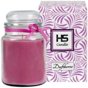 HS Candle Duftkerze & Bonbon Glas Ø10cm Lavendel