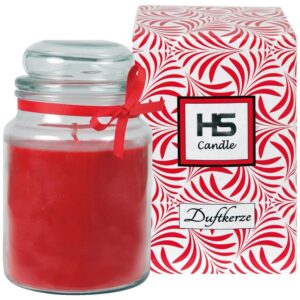HS Candle Duftkerze & Bonbon Glas Ø10cm Rose