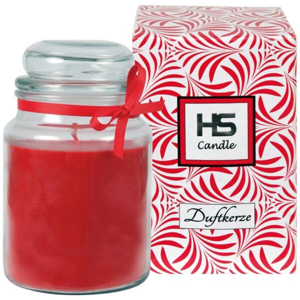 HS Candle Duftkerze & Bonbon Glas Ø10cm Rose