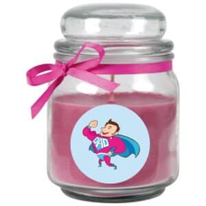 HS Candle Duftkerze & Bonbon Glas Vatertag Lila Lavendel