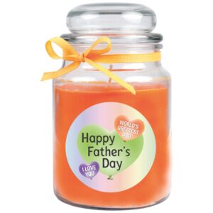 HS Candle Duftkerze & Bonbon Glas Vatertag Orange Honigmelone