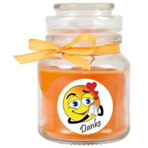 HS Candle Duftkerze & Glas Danke Orange Honigmelone