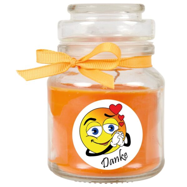HS Candle Duftkerze & Glas Danke Orange Honigmelone