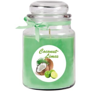 HS Candle Duftkerze & Glas Duft Bild Bonbon Ø10 cm Coconut Limes