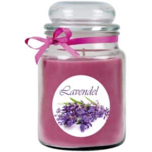 HS Candle Duftkerze & Glas Duft Bild Bonbon Ø10 cm Lavendel