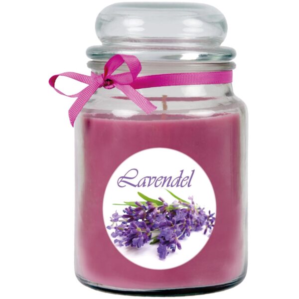 HS Candle Duftkerze & Glas Duft Bild Bonbon Ø10 cm Lavendel