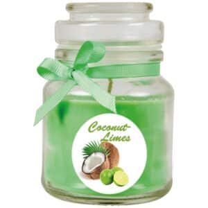 HS Candle Duftkerze & Glas Duft Bild Bonbon Ø7 cm Coconut Limes