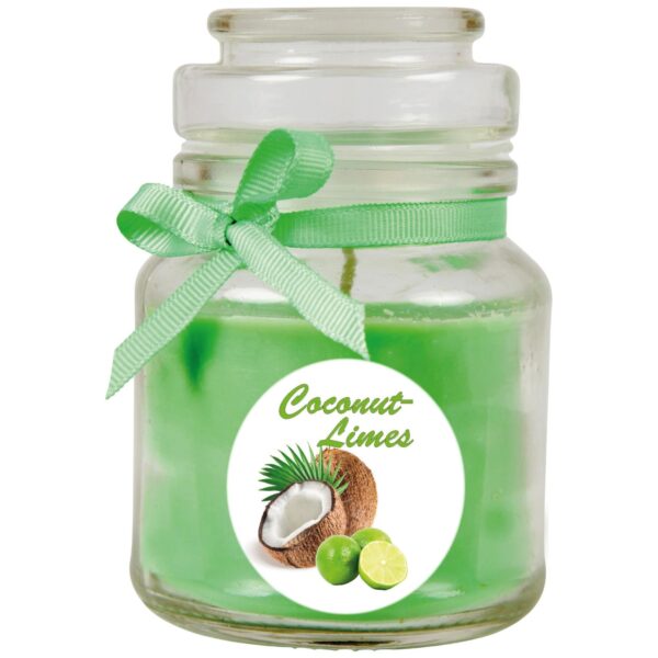 HS Candle Duftkerze & Glas Duft Bild Bonbon Ø7 cm Coconut Limes