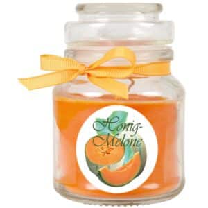 HS Candle Duftkerze & Glas Duft Bild Bonbon Ø7 cm Honigmelone