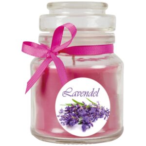 HS Candle Duftkerze & Glas Duft Bild Bonbon Ø7 cm Lavendel