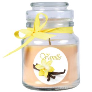 HS Candle Duftkerze & Glas Duft Bild Bonbon Ø7 cm Vanille