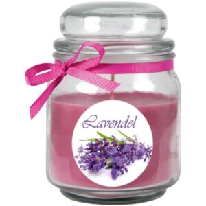 HS Candle Duftkerze & Glas Duft Bild Bonbon Ø9 cm Lavendel