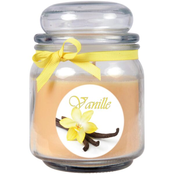 HS Candle Duftkerze & Glas Duft Bild Bonbon Ø9 cm Vanille