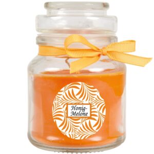HS Candle Duftkerze & Glas Duft Schriftzug Bonbon Ø7 cm Honigmelone