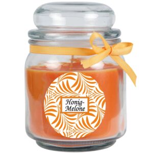 HS Candle Duftkerze & Glas Duft Schriftzug Bonbon Ø9 cm Honigmelone