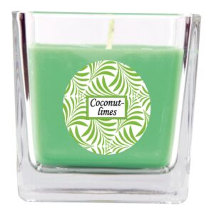 HS Candle Duftkerze & Glas Duft Schriftzug Viereck 8 x 7