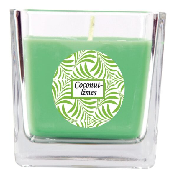HS Candle Duftkerze & Glas Duft Schriftzug Viereck 8 x 7