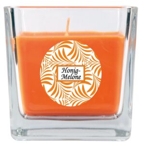 HS Candle Duftkerze & Glas Duft Schriftzug Viereck 8 x 7