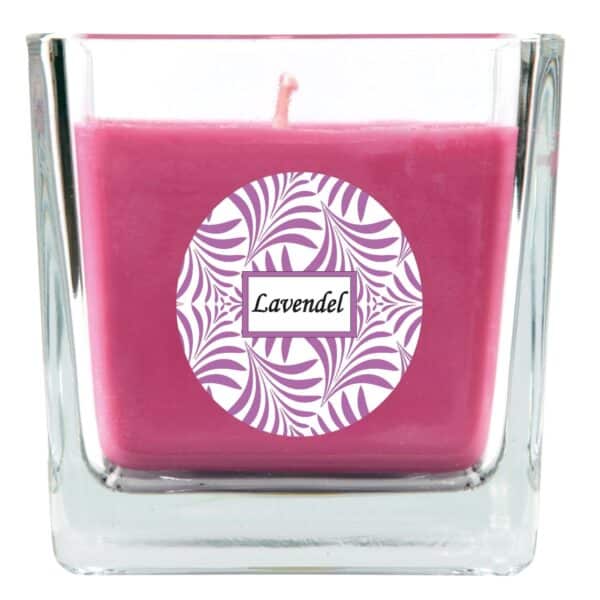 HS Candle Duftkerze & Glas Duft Schriftzug Viereck 8 x 7