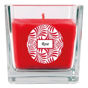 HS Candle Duftkerze & Glas Duft Schriftzug Viereck 8 x 7