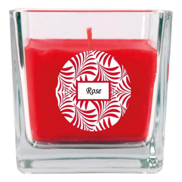 HS Candle Duftkerze & Glas Duft Schriftzug Viereck 8 x 7