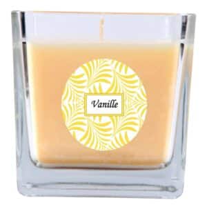 HS Candle Duftkerze & Glas Duft Schriftzug Viereck 8 x 7