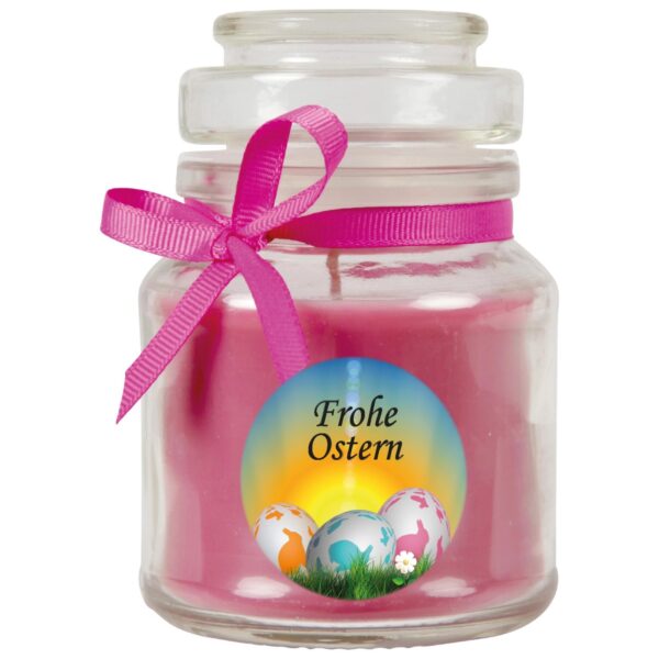 HS Candle Duftkerze & Glas Frohe Ostern Bonbon Ø7 cm Lavendel Ostereier