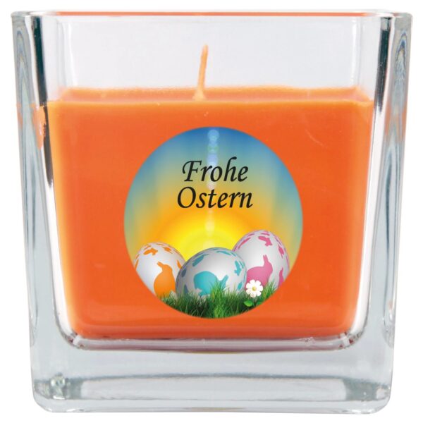 HS Candle Duftkerze & Glas Frohe Ostern Viereck 8 x 7