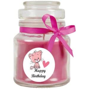 HS Candle Duftkerze & Glas Geburtstag Lavendel Lila