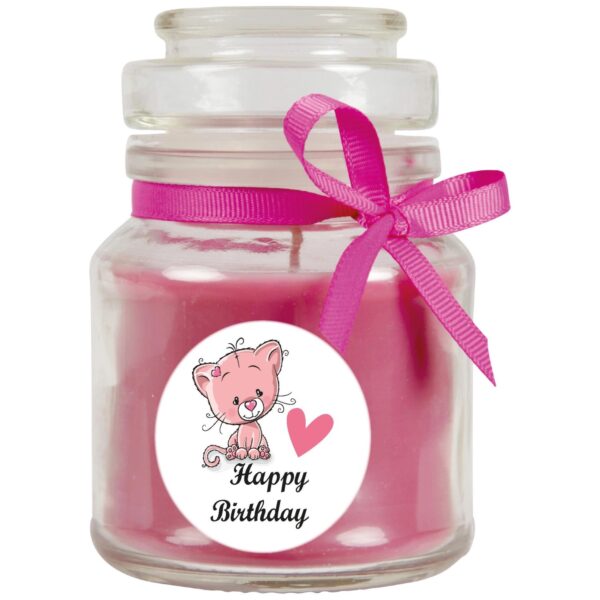 HS Candle Duftkerze & Glas Geburtstag Lavendel Lila