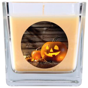 HS Candle Duftkerze & Glas Halloween Creme Bonbon 50h