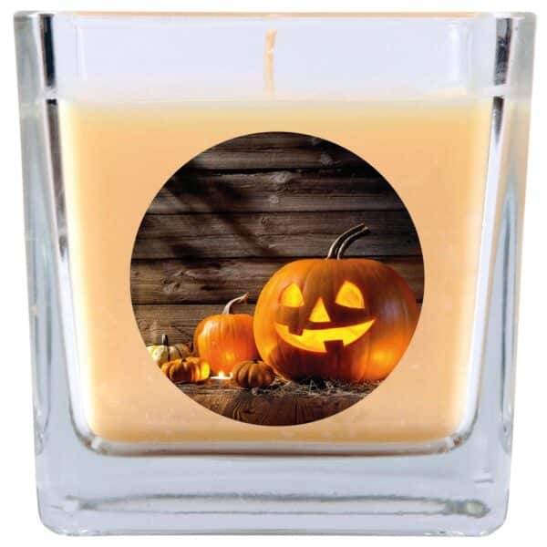 HS Candle Duftkerze & Glas Halloween Creme Bonbon 50h