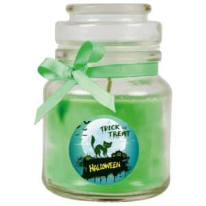 HS Candle Duftkerze & Glas Halloween Grün Bonbon 30h
