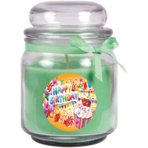 HS Candle Duftkerze & Glas Happy Birthday Bonbon Coconut Cupcake Limes